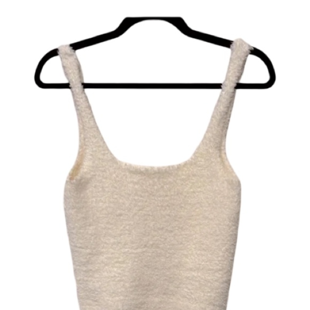 SKIMS Cozy Knit Tank in Bone Loungewear Plush - Picture 2 of 4